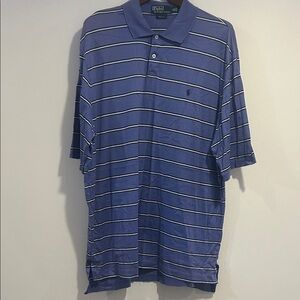 Ralph Lauren Men's Polo in Blue and White Stripes